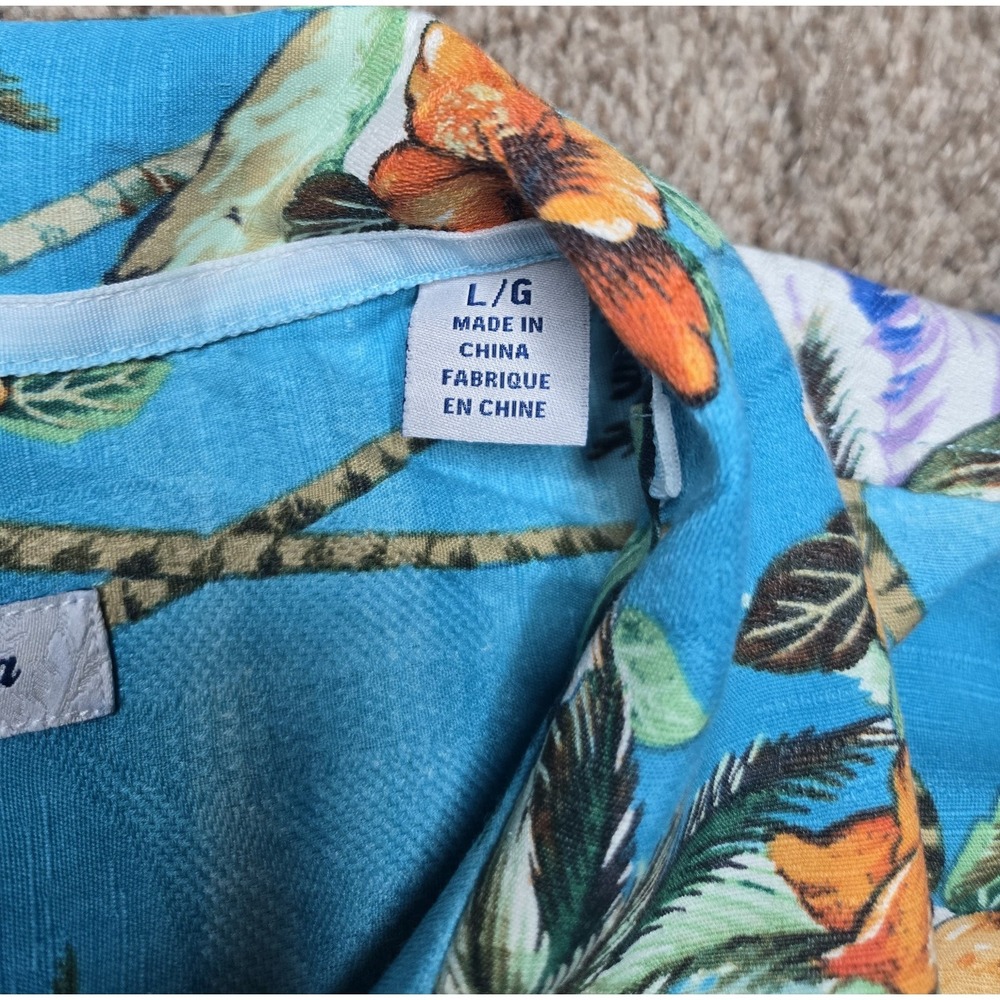 Tommy Bahama Hawaian Shirt Men's Large Multicolor Floral Short Sleeve Casual - Picture 3 of 3